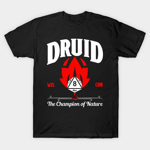 D&D Character Class Druid T-Shirt by Meta Cortex